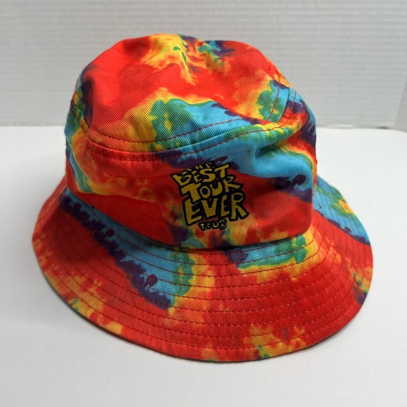 Unbranded Other - The Best Tour Ever Tour Tie Die Bucket Hat 7 1/2in All Over Print Multicolor EUC